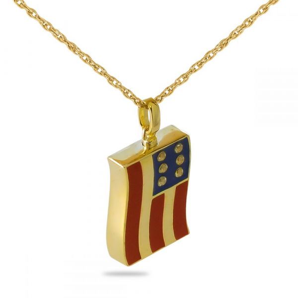 American Flag Gold Steel Patriot Keepsake